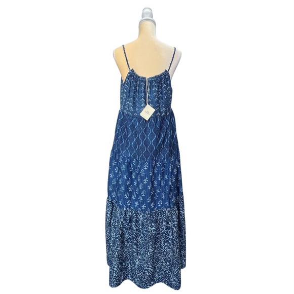 Faherty Sun Chaser Tiered Maxi Dress Size Small Blue Sleeveless Sundress New NWT - Picture 4 of 8